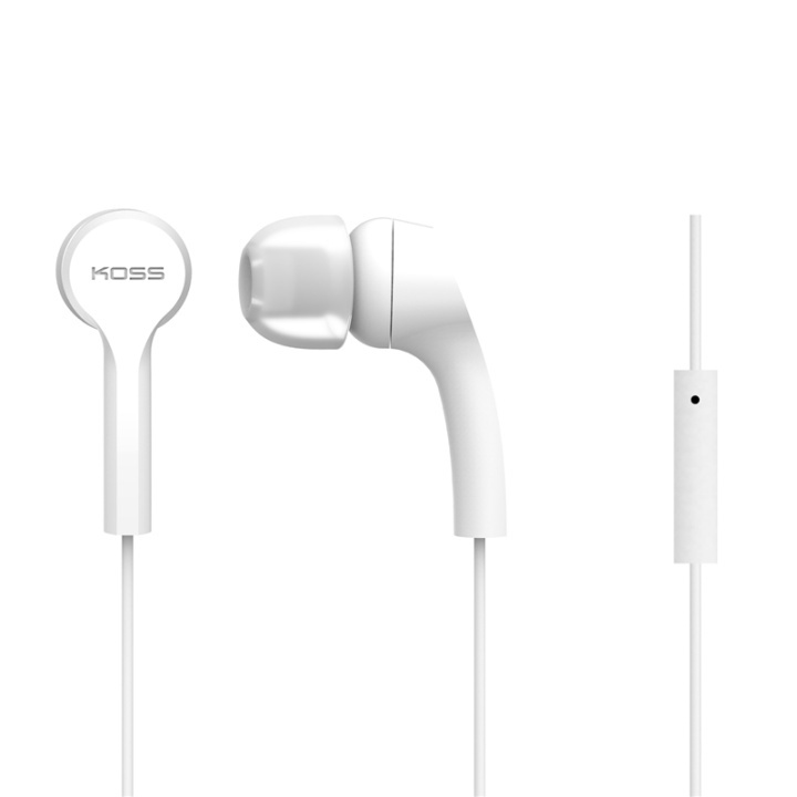 Koss Earphones KEB9iW White In-Ear with one touch mic in the group HOME ELECTRONICS / Audio & Picture / Headphones & Accessories / Headphones at TP E-commerce Nordic AB (38-39014)