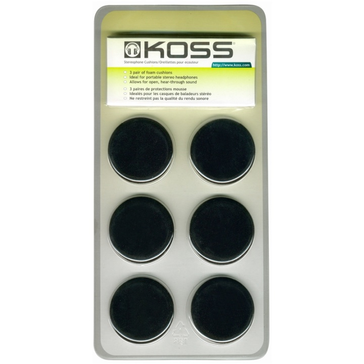 Koss Replacement Cushions for Port a Pro, 6 pcs., Black in the group HOME ELECTRONICS / Audio & Picture / Headphones & Accessories / Accessories at TP E-commerce Nordic AB (38-39032)