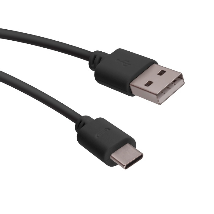 Forever USB-kabel, typ C, 1 meter, svart in the group COMPUTERS & PERIPHERALS / Computer cables / USB / USB-C at TP E-commerce Nordic AB (38-39232)