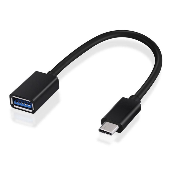 OTG cable, Type C to USB A female, 15 cm in the group COMPUTERS & PERIPHERALS / Computer cables / USB / USB-C at TP E-commerce Nordic AB (38-39271)
