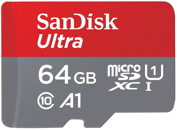 SanDisk Ultra microSDXC 64GB, 100MB/s, A1, Klass 10/UHS-1 in the group HOME ELECTRONICS / Storage media / Memory cards / MicroSD/HC/XC at TP E-commerce Nordic AB (38-39429)
