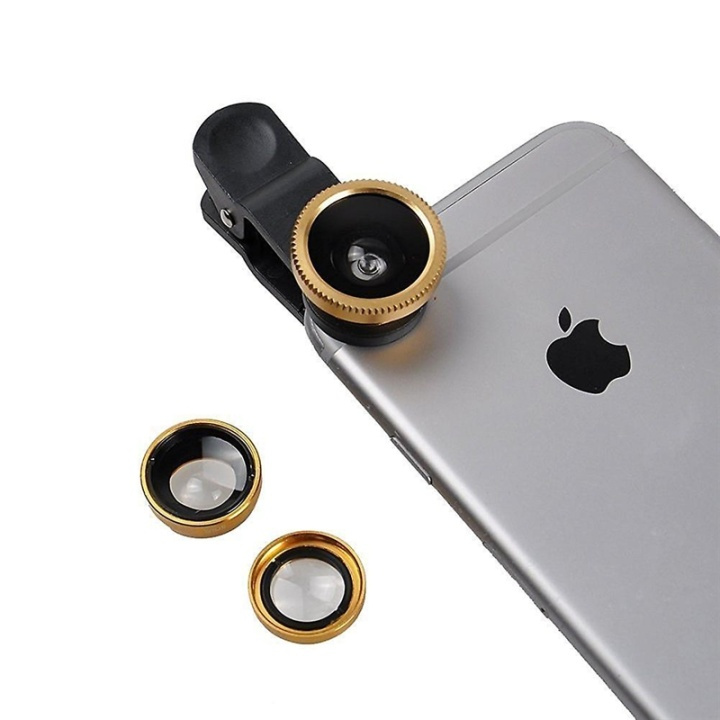 Macro lens for Smartphones, Gold in the group SMARTPHONE & TABLETS / Other accessories / Gadgets at TP E-commerce Nordic AB (38-39704)