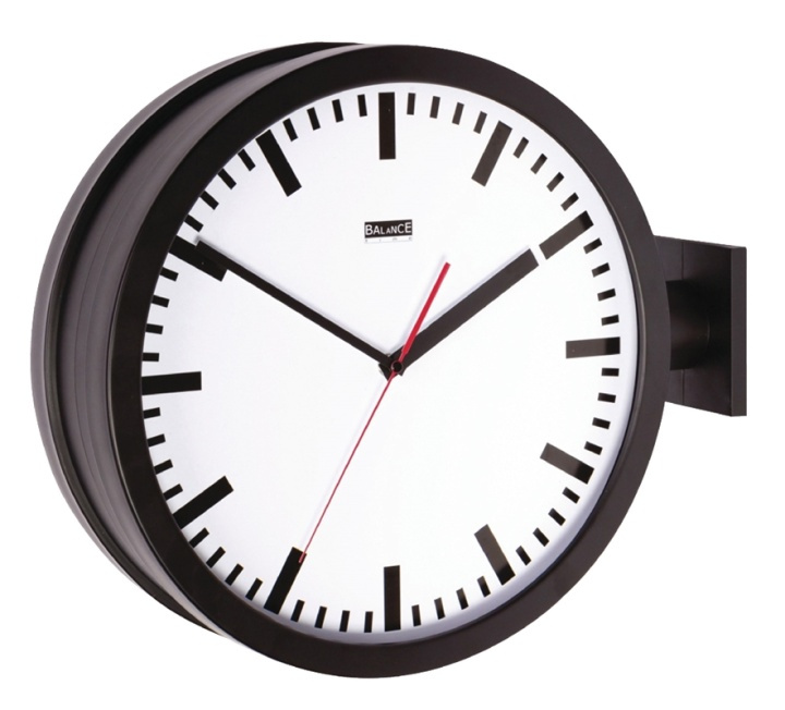 Balance Wall Clock 38 cm Analogue Black/White in the group HOME, HOUSEHOLD & GARDEN / Watches & Counters / Wall clocks at TP E-commerce Nordic AB (38-40043)