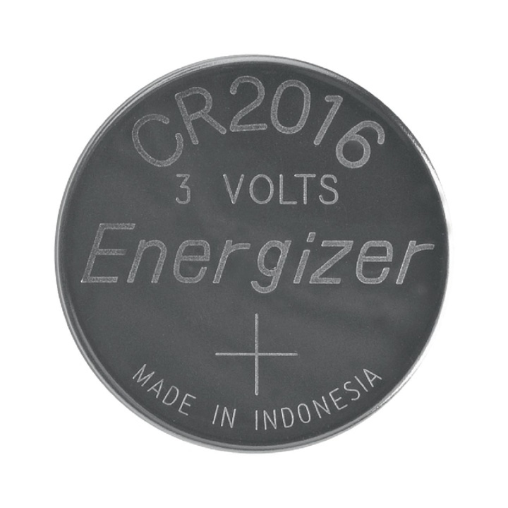 Energizer Lithium Button Cell Battery CR2016 | 3 V DC | 100 mAh | 2-Blister | Silver in the group HOME ELECTRONICS / Batteries & Chargers / Batteries / Button cell at TP E-commerce Nordic AB (38-40467)