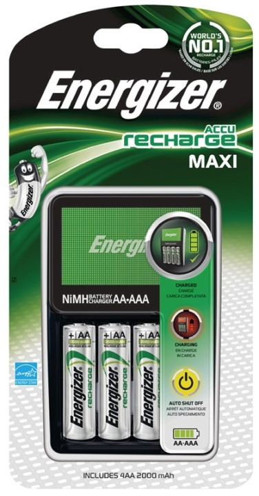 Energizer NiMH Battery Charger AA/AAA 4x AA/HR6 2000 mAh in the group HOME ELECTRONICS / Batteries & Chargers / Battery charger at TP E-commerce Nordic AB (38-40486)