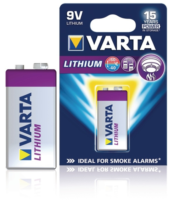 Varta Lithium Battery 9 V | 1200 mAh | 1-Blister in the group HOME ELECTRONICS / Batteries & Chargers / Batteries / 9V at TP E-commerce Nordic AB (38-41957)