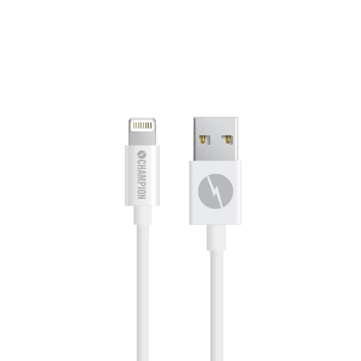 Champion Ladd&Synk kab Lightning 2m Vit in the group SMARTPHONE & TABLETS / Chargers & Cables / Cables / Cables Lightning at TP E-commerce Nordic AB (38-43060)