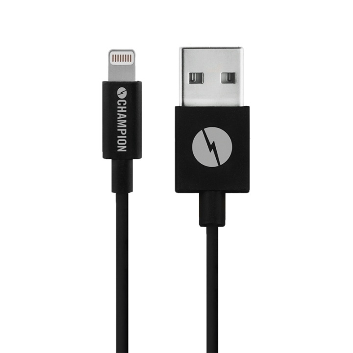 Champion Ladd&Synk kab Lightning 2m Sva in the group SMARTPHONE & TABLETS / Chargers & Cables / Cables / Cables Lightning at TP E-commerce Nordic AB (38-43095)