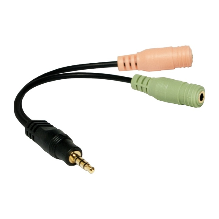 LogiLink 3,5mm Headsetuttag -> Mic/Ljud in the group HOME ELECTRONICS / Cables & Adapters / Audio analog / Adapters at TP E-commerce Nordic AB (38-43825)