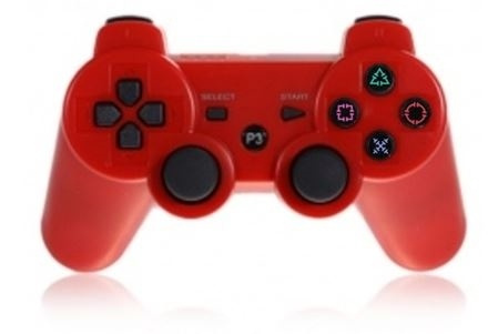 Trådlös handkontroll till PS3 med Bluetooth & DoubleShock 3, Röd in the group HOME ELECTRONICS / Game consoles & Accessories / Sony PlayStation 3 at TP E-commerce Nordic AB (38-4446)