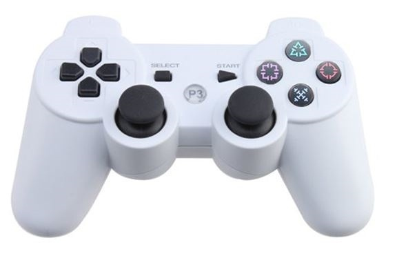 Trådlös handkontroll till PS3 med Bluetooth & DoubleShock 3, Vit in the group HOME ELECTRONICS / Game consoles & Accessories / Sony PlayStation 3 at TP E-commerce Nordic AB (38-4491)