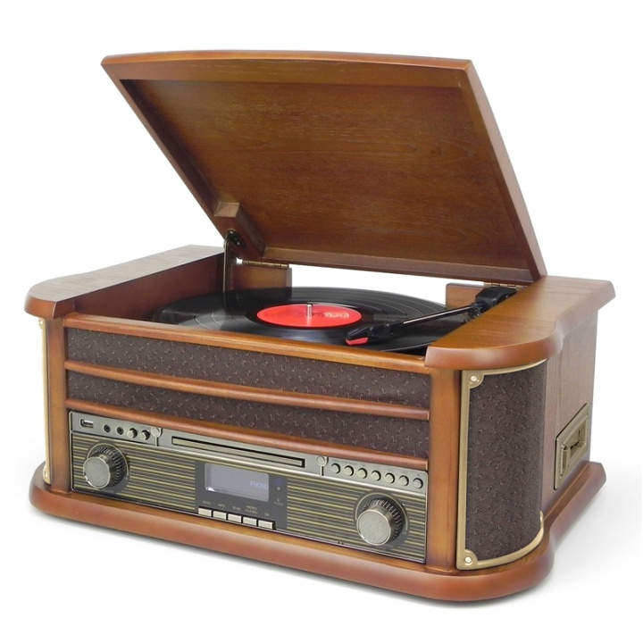 Soundmaster Retro skivspelare Bluetooth (NR545DAB) in the group HOME ELECTRONICS / Audio & Picture / Home cinema, Hifi & Portable / Compact stereo & Record players at TP E-commerce Nordic AB (38-45590)