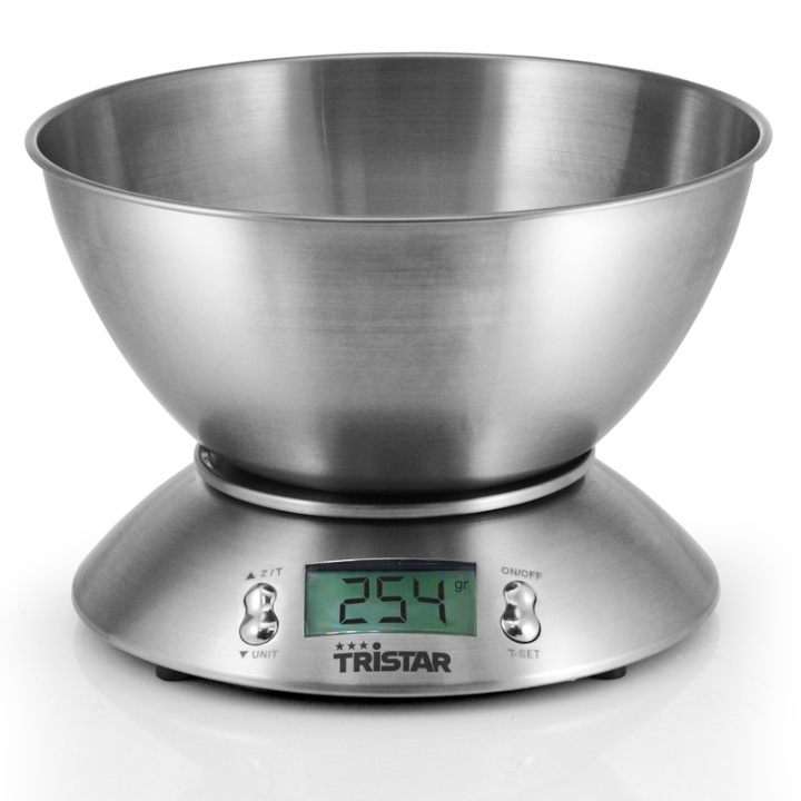 Tristar Köksvåg Rostfri med skål in the group HOME, HOUSEHOLD & GARDEN / Kitchen utensils / Kitchen scales at TP E-commerce Nordic AB (38-45981)