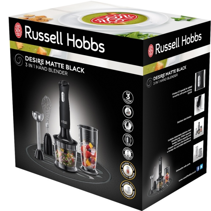 Russell Hobbs Stavmixer 24702-56 Black 3in1 in the group HOME, HOUSEHOLD & GARDEN / Household appliances / Food processor & Kitchen appliances / Hand blenders at TP E-commerce Nordic AB (38-46044)