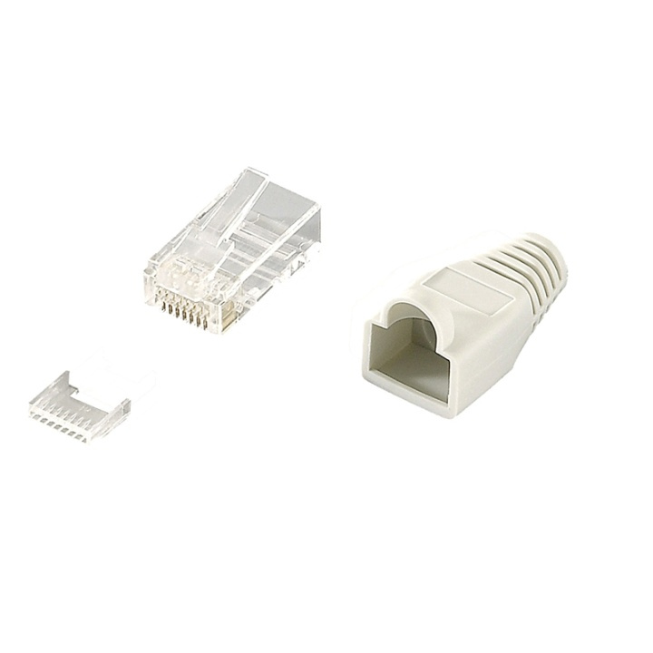 LogiLink Modularplugg Cat6 Oskärm 100st in the group COMPUTERS & PERIPHERALS / Computer cables / Network cables / Adapters & Conductor joints at TP E-commerce Nordic AB (38-46383)