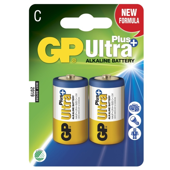 GP Ultra Plus Alkaline C LR14 2-p in the group HOME ELECTRONICS / Batteries & Chargers / Batteries / Other at TP E-commerce Nordic AB (38-46984)