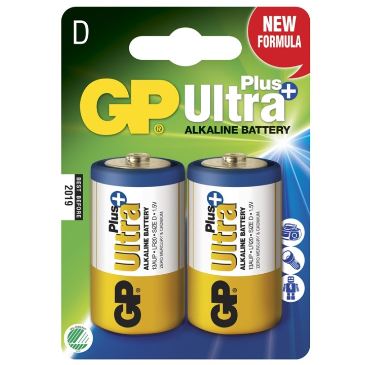 GP Ultra Plus Alkaline D LR20 2-p in the group HOME ELECTRONICS / Batteries & Chargers / Batteries / Other at TP E-commerce Nordic AB (38-46985)