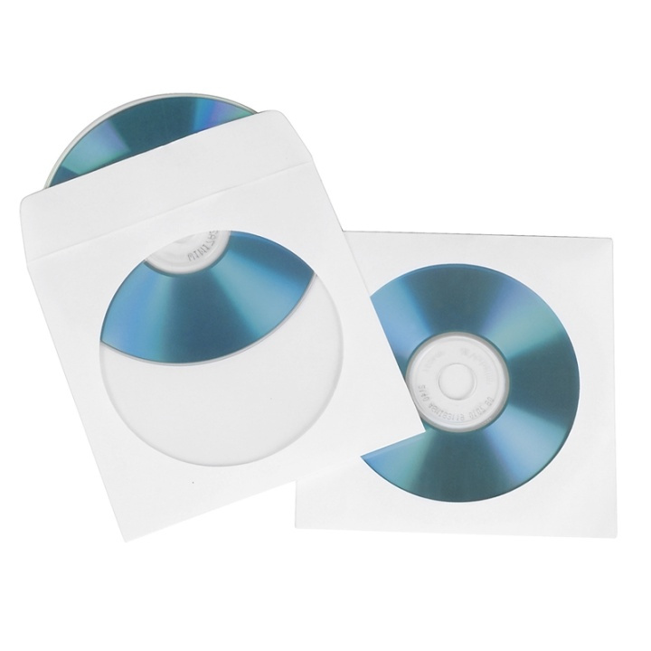 Hama CD/DVD-ficka Papper Vit 100-pack in the group HOME ELECTRONICS / Storage media / CD/DVD/BD-Discs / CD/DVD storage at TP E-commerce Nordic AB (38-47334)