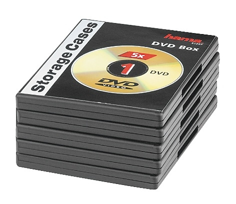 Hama Standard DVD Jewel Case, pack of 5, black in the group HOME ELECTRONICS / Storage media / CD/DVD/BD-Discs / CD/DVD storage at TP E-commerce Nordic AB (38-47344)