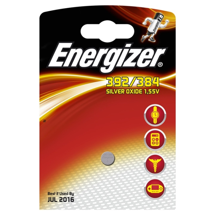 Energizer Button Cell SR41, Silver-Oxid e, 1,5 V, Silver in the group HOME ELECTRONICS / Batteries & Chargers / Batteries / Button cell at TP E-commerce Nordic AB (38-47916)