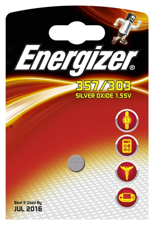 Energizer Batteri 357/303 1-pack in the group HOME ELECTRONICS / Batteries & Chargers / Batteries / Button cell at TP E-commerce Nordic AB (38-47918)