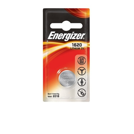 Energizer Button Cell CR1620, Lithium, 3 V, Silver in the group HOME ELECTRONICS / Batteries & Chargers / Batteries / Button cell at TP E-commerce Nordic AB (38-47921)