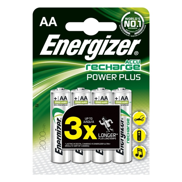 Energizer Universal Rechargable Battery LR6, 2000 mAh, AA, 4 Pack, Sil in the group HOME ELECTRONICS / Batteries & Chargers / Rechargable batteries / AA at TP E-commerce Nordic AB (38-47922)