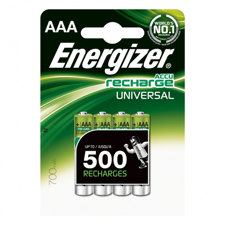 Energizer Batteri AAA/Lr03 Laddbart Ni-Mh 700Mah 4-Pack in the group HOME ELECTRONICS / Batteries & Chargers / Rechargable batteries at TP E-commerce Nordic AB (38-47946)