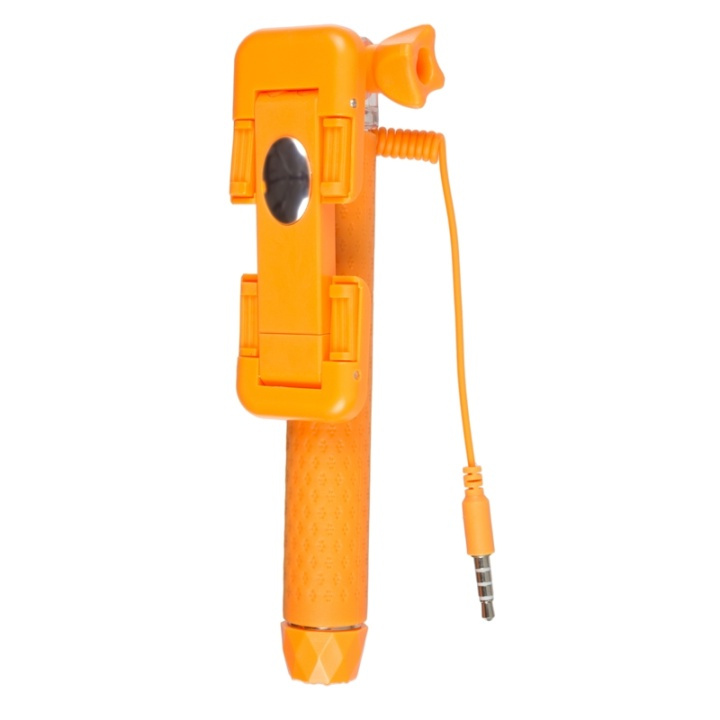 KITVISION Selfiestick Pocket Trådad Spegelfunktion Orange in the group SMARTPHONE & TABLETS / Other accessories / Docks, Tripods & Holders at TP E-commerce Nordic AB (38-48444)