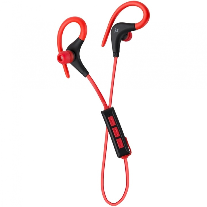 KITSOUND Hörlur Race Röd In-Ear Trådlös Mic in the group HOME ELECTRONICS / Audio & Picture / Headphones & Accessories / Headphones at TP E-commerce Nordic AB (38-48492)
