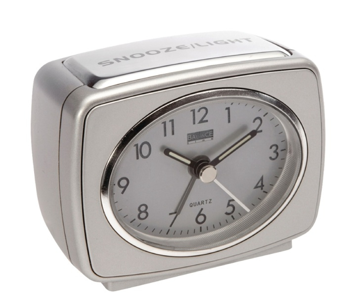 Balance Quartz Alarm Clock Analogue Silver in the group HOME, HOUSEHOLD & GARDEN / Watches & Counters / Alarmclocks at TP E-commerce Nordic AB (38-49481)