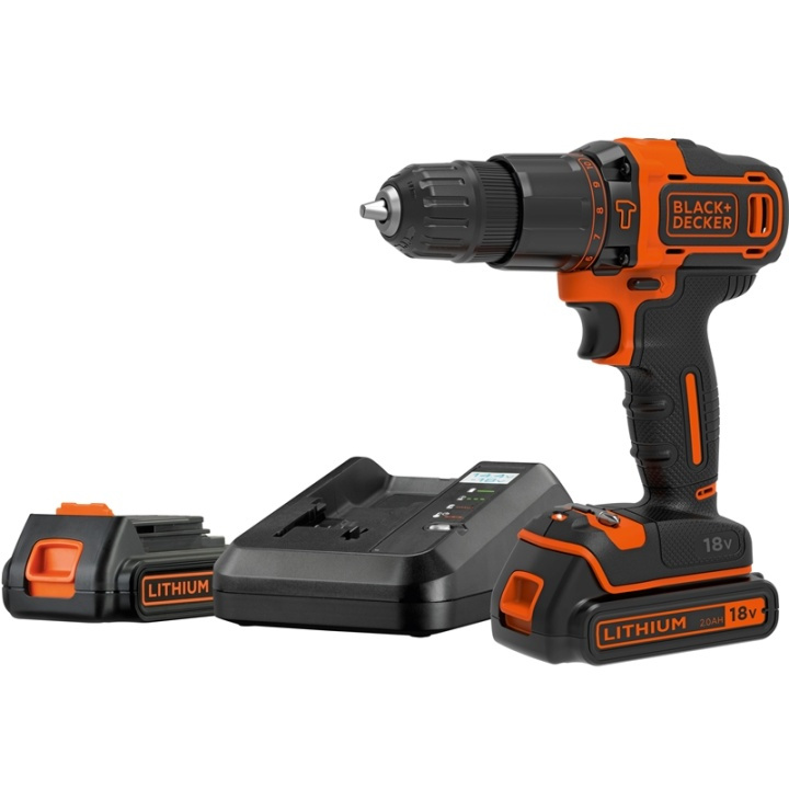 Black & Decker Skruvdragare 18V 2 batterier in the group HOME, HOUSEHOLD & GARDEN / Tools / Screwdrivers at TP E-commerce Nordic AB (38-50226)