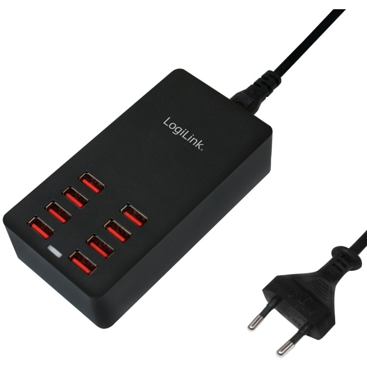 LogiLink USB-laddare 8 portar 8,8A in the group SMARTPHONE & TABLETS / Chargers & Cables / Wall charger / Wall charger USB at TP E-commerce Nordic AB (38-50574)