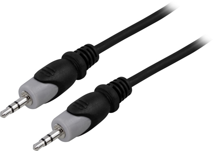 DELTACO Ljudkabel 3,5mm ha - ha, 1 m in the group HOME ELECTRONICS / Cables & Adapters / Audio analog / 3.5 mm at TP E-commerce Nordic AB (38-5164)