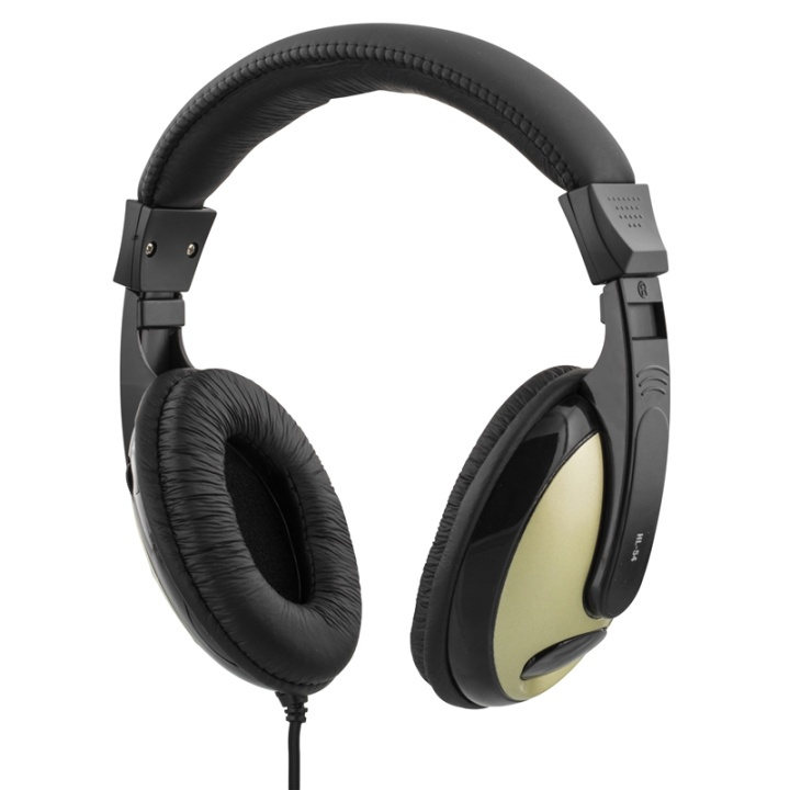 DELTACO hörlurar med volymkontroll 2,5m kabel, svart/guld in the group HOME ELECTRONICS / Audio & Picture / Headphones & Accessories / Headphones at TP E-commerce Nordic AB (38-5169)