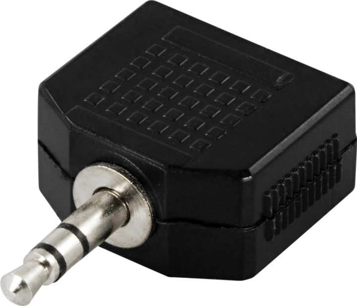 DELTACO Y-adapter för ljud, 1x3,5mm ha till 2x3,5mm ho in the group HOME ELECTRONICS / Cables & Adapters / Audio analog / Adapters at TP E-commerce Nordic AB (38-5174)