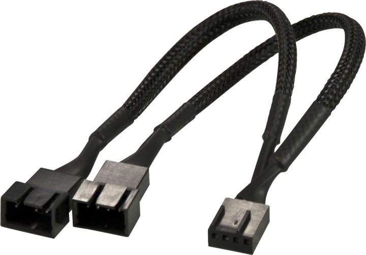 AKASA splitter för PWM-fläktar,1x4-pin ha till 2x4-pin ho, svart in the group COMPUTERS & PERIPHERALS / Computer cables / Internal / Power cables & Adapters at TP E-commerce Nordic AB (38-52565)