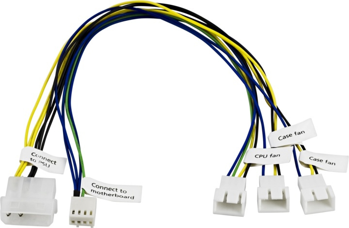 Akasa fläktkabel för 1xCPU & 2xChassiefläktar från moderkortets 4- in the group COMPUTERS & PERIPHERALS / Computer cables / Internal / Power cables & Adapters at TP E-commerce Nordic AB (38-52585)