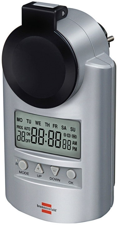 Brennenstuhl digital timer, grounded, 12/24h, IP44, 240V/16A/3680W, silver in the group HOME, HOUSEHOLD & GARDEN / Electricity & Lighting / Timers at TP E-commerce Nordic AB (38-52735)