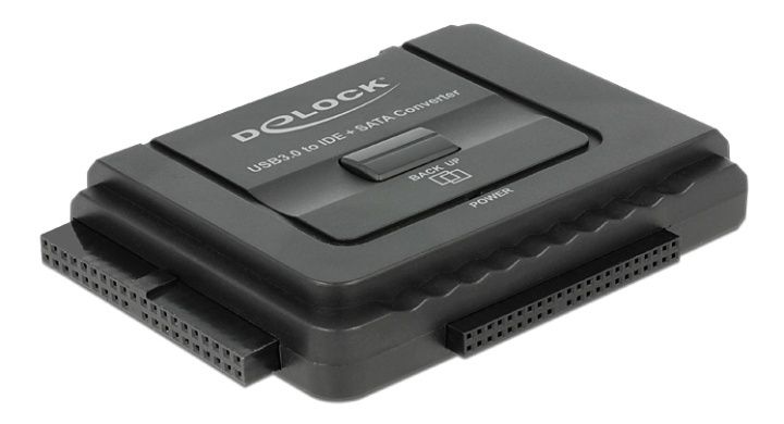 DeLOCK Converter USB 3.0 to SATA 6GB/s/IDE40PIN/IDE44PIN, black in the group COMPUTERS & PERIPHERALS / Computer cables / Internal / SATA at TP E-commerce Nordic AB (38-52952)