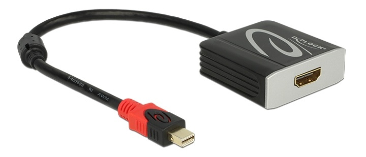 DeLOCK mini DisplayPort to HDMI-adapter, active, 4K in 60Hz, black in the group COMPUTERS & PERIPHERALS / Computer cables / DisplayPort / Adapters at TP E-commerce Nordic AB (38-52986)