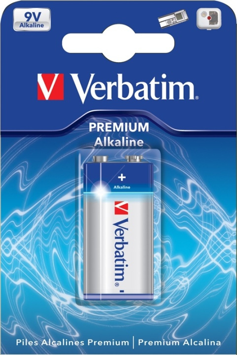 Verbatim batteri, 9V/6LR61, Alkaliskt, 1-pack in the group HOME ELECTRONICS / Batteries & Chargers / Batteries / 9V at TP E-commerce Nordic AB (38-5301)