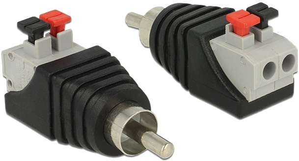DeLOCK RCA terminalblocksadapter, RCA hane, pitch 5mm in the group HOME ELECTRONICS / Cables & Adapters / Audio analog / Adapters at TP E-commerce Nordic AB (38-53012)