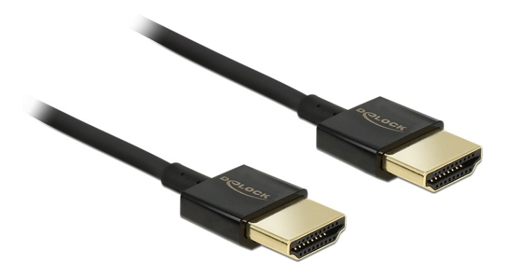 Delock Cable High Speed HDMI with Ethernet - HDMI-A male > HDMI-A male in the group HOME ELECTRONICS / Cables & Adapters / HDMI / Cables at TP E-commerce Nordic AB (38-53074)