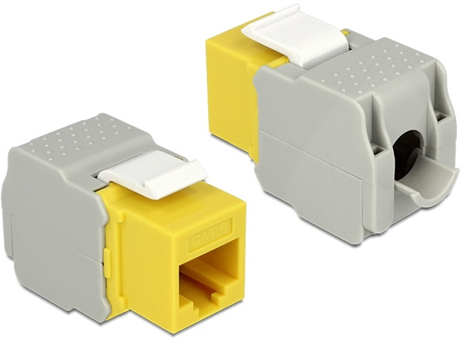 DeLOCK UTP Cat6 Keystone modul, RJ45 ho - LSA Cat6, Tool-free gul/grå in the group COMPUTERS & PERIPHERALS / Computer cables / Network cables / Adapters & Conductor joints at TP E-commerce Nordic AB (38-53096)