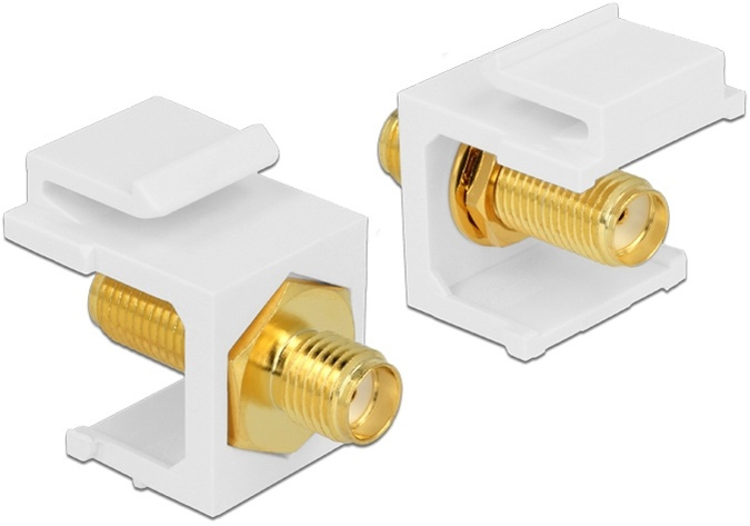 DeLOCK Keystone modul, SMA ho - SMA ho, 50 Ohm, vit in the group COMPUTERS & PERIPHERALS / Computer cables / Network cables / Adapters & Conductor joints at TP E-commerce Nordic AB (38-53099)