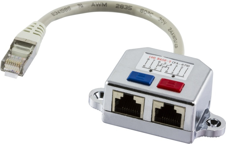 DELTACO Y-kabel RJ45 TP, FTP (skärmad) in the group COMPUTERS & PERIPHERALS / Computer cables / Network cables / Adapters & Conductor joints at TP E-commerce Nordic AB (38-53173)