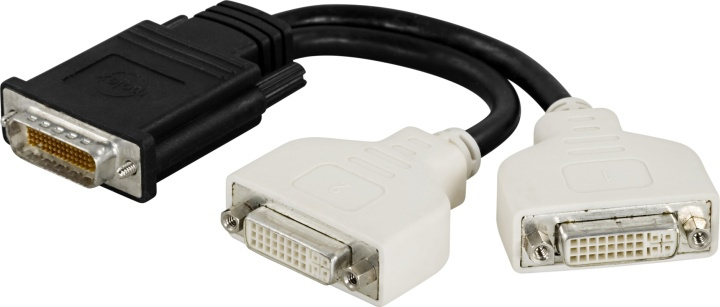 DELTACO DMS-59 till 2xDVI-I Dual Link adapter, ha - ho, 0,15m in the group COMPUTERS & PERIPHERALS / Computer cables / DVI / Adapters at TP E-commerce Nordic AB (38-53308)
