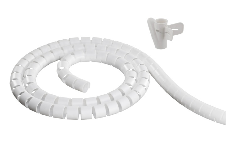 DELTACO nylon wire tube, 25mm diameter tool included, 2.5m, white in the group HOME ELECTRONICS / Cables & Adapters / Kable management at TP E-commerce Nordic AB (38-53415)