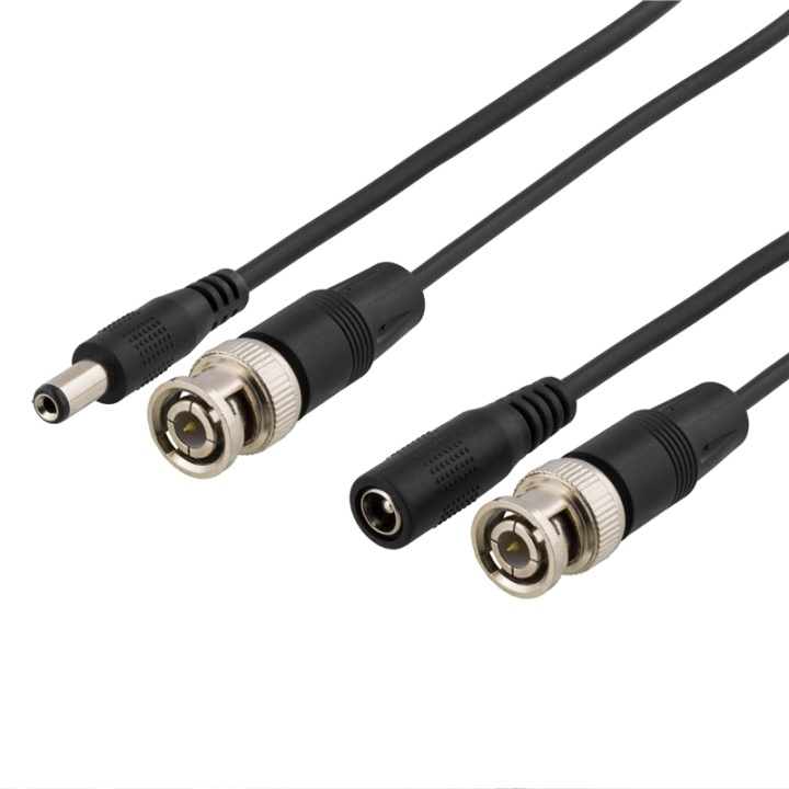 DELTACO coaxial cable with BNC and power, BNC m - m, 2,1mm, 25m, black in the group COMPUTERS & PERIPHERALS / Computer cables / Other computer cables at TP E-commerce Nordic AB (38-53464)